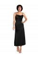 Cheap Cowl Neck Formal Tea-Length Short Silky Satin Bridesmaid Dress / Cocktail Prom Dress with Skirt Slit Sydney