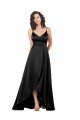 Cheap High Low V-Neckline Formal Silky Satin Tulip Bridesmaid Dress / Prom Dress with Wrap Skirt Sydney