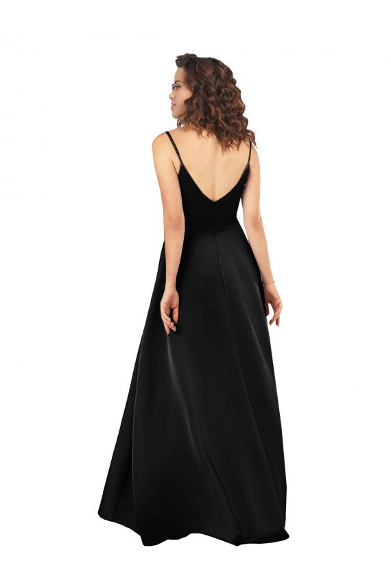 Cheap High Low V-Neckline Formal Silky Satin Tulip Bridesmaid Dress / Prom Dress with Wrap Skirt Sydney