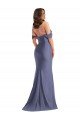 Cheap Off the Shoulder Corset Formal Silky Satin Mermaid Bridesmaid Dress / Prom Dress with Side Slit Sydney