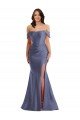 Cheap Off the Shoulder Corset Formal Silky Satin Mermaid Bridesmaid Dress / Prom Dress with Side Slit Sydney