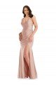 Cheap Deep V-Neck Formal Silky Satin Mermaid Bridesmaid Dress / Prom Dress with Side Slit Sydney