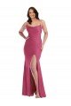 Cheap Cowl-Neck Open Tie-Back Formal Silky Satin Mermaid Bridesmaid Dress / Prom Dress with Frong Slit Sydney