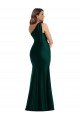 Cheap Cascading Bow One Shoulder Formal Silky Satin Mermaid Bridesmaid Dress / Prom Dress with Front Slit Sydney