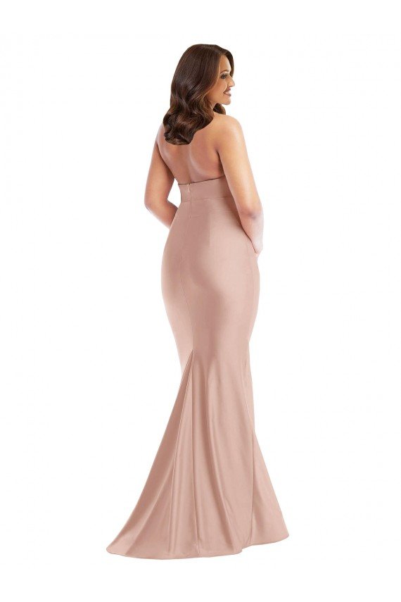 Cheap Criss Cross Halter Open Back Formal Silky Satin Mermaid Bridesmaid Dress / Prom Dress Sydney
