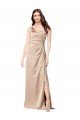 Cheap Formal Silky Satin Bridesmaid Dress / Prom Dress with Draped Surplice Bodice Sydney