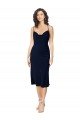 Cheap Short Cocktail Midi Length Formal Silky Satin Bridesmaid Dress / Prom Dress with Cowl Neck and Cross Back Straps Sydney