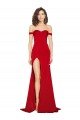 Cheap Off the Shoulder Sweetheart Bustier Style Formal Silky Satin Bridesmaid Dress / Prom Dress with Side Split Sydney