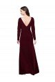 Cheap Long Sleeves Spandex Bridesmaid Gown with Front Slit Sydney