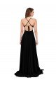 Cheap High Slit Open Back Long Formal Spandex Bridesmaid Dress / Prom Dress with Lined Crossover Bust Sydney