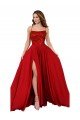 Cheap Lace Over Bodice Long Spandex Bridesmaid Dress / Prom Dress with Slit Sydney