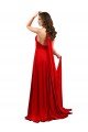 Cheap High Slit A-Line Halter Long Formal Spandex Bridesmaid Dress / Prom Dress Open Back Sydney