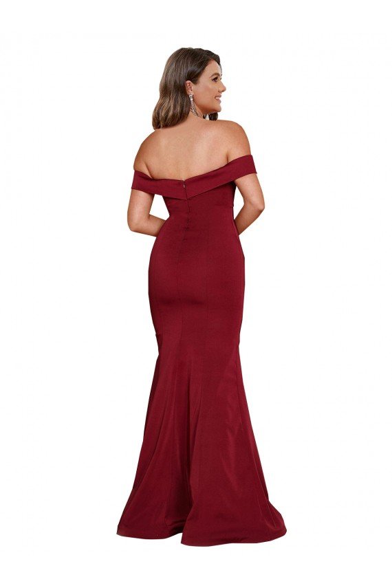 Cheap Off Shoulder Sleeves Sweetheart Neckline Long Formal Spandex Bridesmaid Dress / Prom Dress Sydney