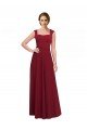 Cheap Square Neck Subtle Cap Sleeeves Crepe Bridesmaid Dress / Prom Dress Sydney