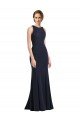 Cheap High Neck Sheath Long Crepe Bridesmaid Dress / Prom Dress Sydney