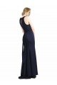 Cheap High Neck Sheath Long Crepe Bridesmaid Dress / Prom Dress Sydney