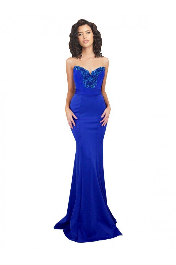Cheap Sweetheart Flower Neckline High Neck Formal Crepe Bridesmaid Dress / Prom Dress Sydney