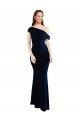 Cheap Draped Off the Shoulder Fitted Formal Crepe Bridesmaid Dress / Prom Dress Sydney