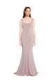 Cheap Sleeveless Scoop Neck Fully Lined Formal Crepe Bridesmaid Dress / Prom Dress Sydney