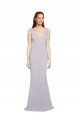 Cheap Cut-Out Back V-Neckline Mermaid Formal Crepe Bridesmaid Dress / Prom Dress Keyhole Back Sydney