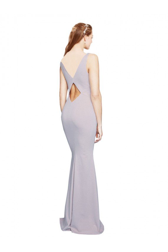 Cheap Cut-Out Back V-Neckline Mermaid Formal Crepe Bridesmaid Dress / Prom Dress Keyhole Back Sydney