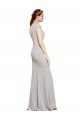 Cheap Fit and Flare Long Formal Crepe Bridesmaid Dress / Prom Dress with Tie Open Back Sydney