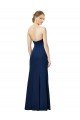 Cheap Strapless Fit and Flare Long Formal Crepe Bridesmaid Dress / Prom Dress with Knot and Slit Sydney
