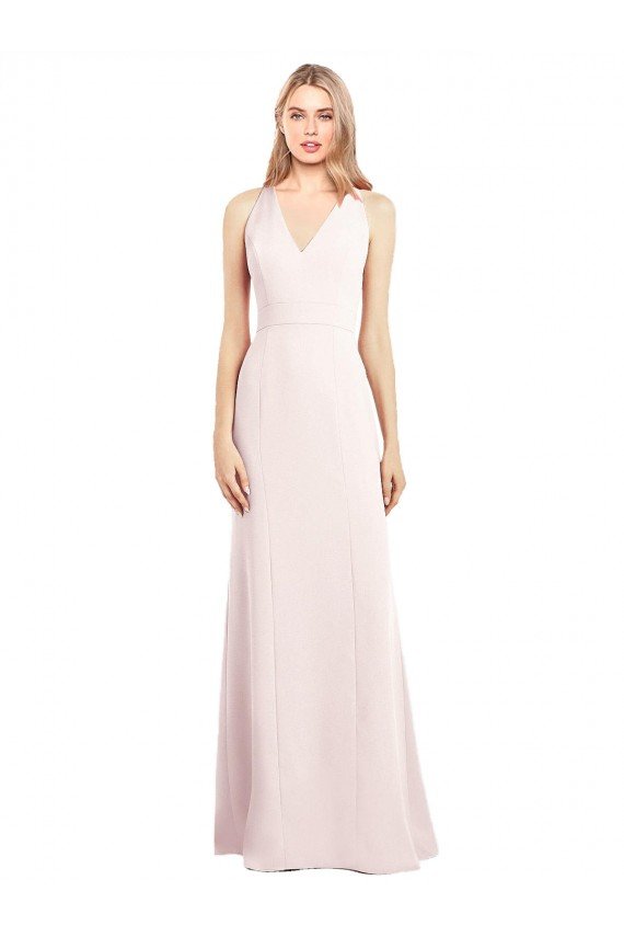 Cheap V-Neck Keyhole Back Crepe Trumpet Bridesmaid Dress / Prom Dress Sydney