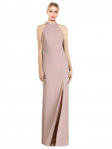 Cheap High Neck Cutout Halter Trumpet Bridesmaid Dress Sydney