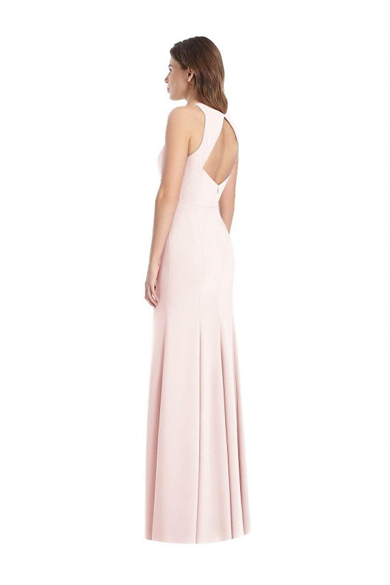 Cheap Diamond Cutout Back Trumpet Bridesmaid Dress / Prom Dress with Front Slit Sydney
