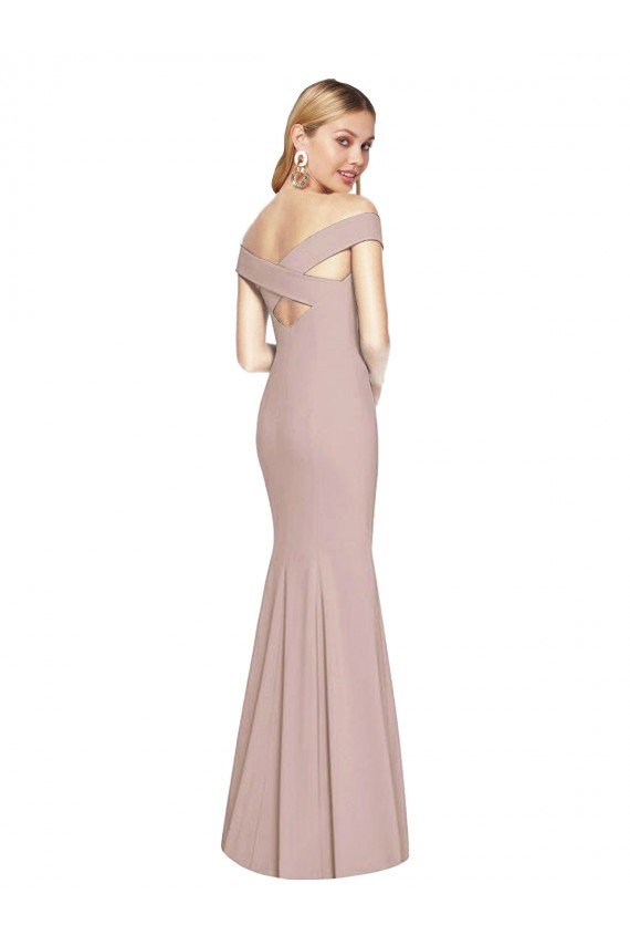 Cheap Off the Shoulder Criss Cross Back Trumpet Bridesmaid Dress / Prom Dress Sydney