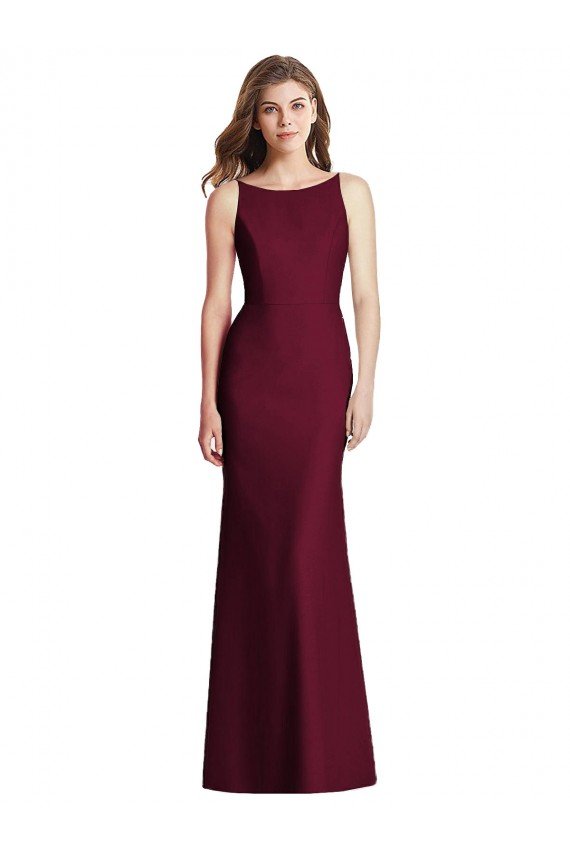 Cheap Open Cowl Back Bateau Neck Trumpet Bridesmaid Dress Sydney
