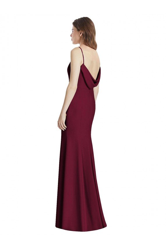 Cheap Open Cowl Back Bateau Neck Trumpet Bridesmaid Dress Sydney