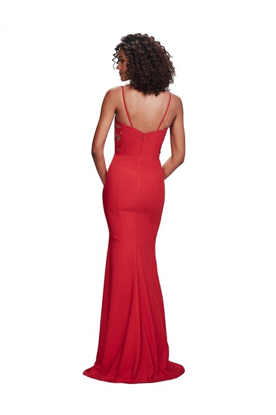 Cheap Spaghetti Strap Slip Neckline Formal Crepe Bridesmaid Dress / Prom Dress Sydney