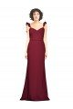 Cheap Crepe Slip Bridesmaid Dress / Prom Dress with Ruffled Straps Sydney