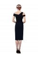 Cheap Draped Cross Shoulder Stretch Formal Crepe Cocktail Dress / Homecoming Dress Sydney