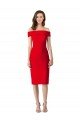 Cheap Off the Shoulder Square Neck Cocktail Length Bridesmaid Dress / Prom Homecoming Dress Sydney