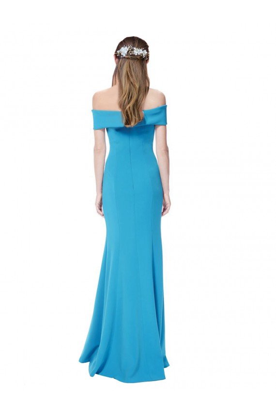 Cheap Off the Shoulder Formal Crepe Bridesmaid Dress / Prom Dress with Fitted Silhouette Sydney