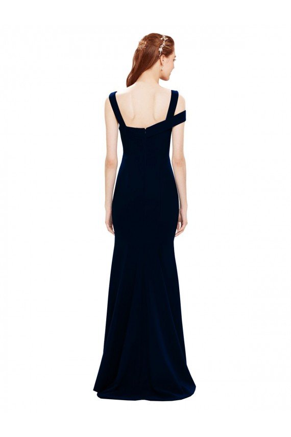 Cheap Sleeveless Formal Crepe Mermaid Bridesmaid Dress / Prom Dress with Side Slit Sydney