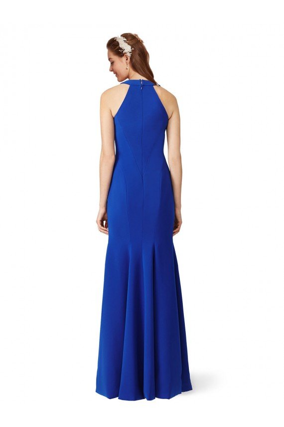 Cheap Halter V-Neck Long A-Line Formal Crepe Bridesmaid Dress / Prom Dress Sydney