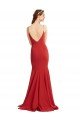Cheap Mermaid Plunging V-Neck Formal Crepe Bridesmaid Dress / Prom Dress with Wide Open Back Sydney