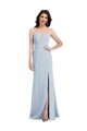 Cheap Strapless Notch Crepe Bridesmaid Dress / Prom Dress with Front Slit Sydney