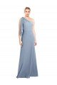 Cheap Draped Flutter Sleeves One Shoulder Stretch Formal Crepe Bridesmaid Dress / Prom Dress Sydney