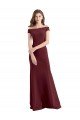 Cheap Off the Shoulder Fit and Flare Stretch Crepe Bridesmaid Dress / Prom Dress Sydney