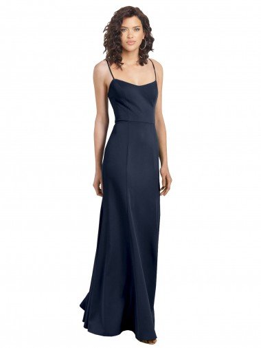 Cheap Fit and Flare Scoop Neck Long Sleeveless Stretch Formal Crepe Bridesmaid Dress / Prom Dress Sydney
