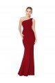 Cheap One Shoulder Long High Neck Sleeveless Mermaid Formal Crepe Bridesmaid Dress / Prom Dress Sydney