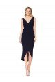 Cheap Knee Length V-Neck Formal Crepe Short Cocktail Wrap Bridesmaid Dress / Prom Dress Sydney