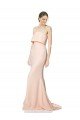 Cheap High Neck Strapless Long Formal Crepe Maxi Bridesmaid Dress / Prom Dress with Overlay Sydney