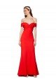 Cheap Cross Front and Back Bardot Sleeveless Formal Crepe Maxi Bridesmaid Dress / Prom Dress Sydney