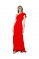 Cheap High Neck Ruffle Frill One Shoulder Maxi Formal Crepe Bridesmaid Dress / Prom Dress Sydney